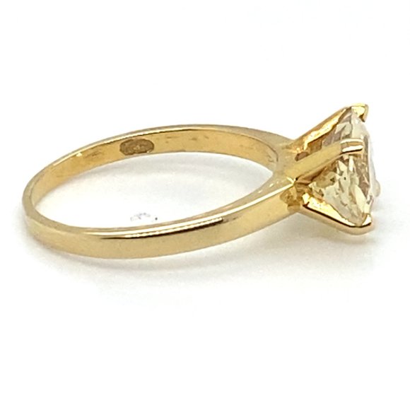 Laletema Yellow Grossular Garnet 4.48ct Solid 18K Yellow Gold Ring - Picture 5 of 9